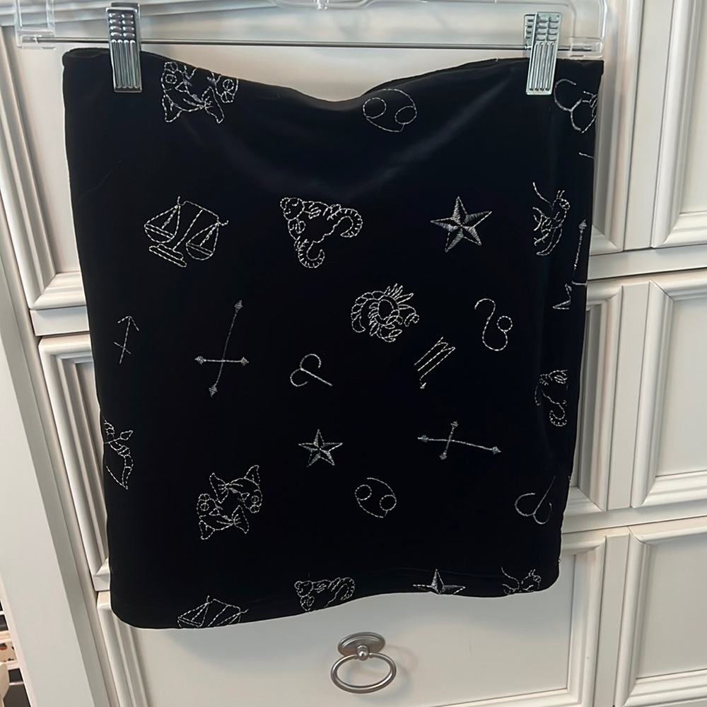 Zodiac Sign Velvet Skirt